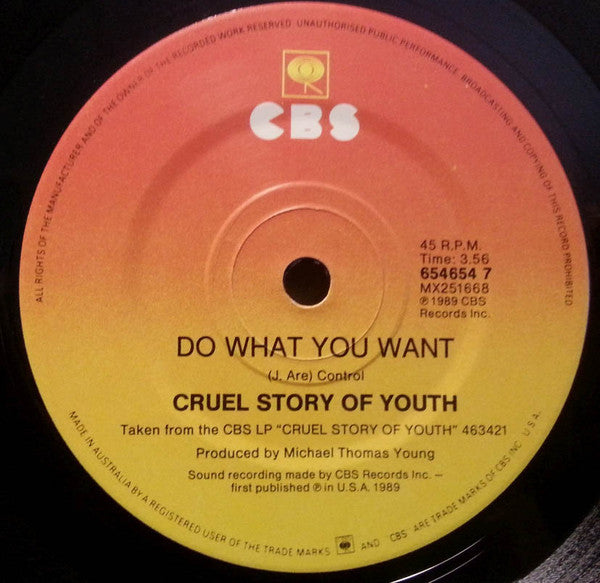 Cruel Story Of Youth : You’re What You Want To Be (7", Single)