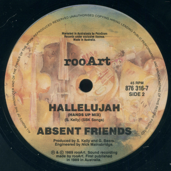 Absent Friends : Hallelujah (7", Single)