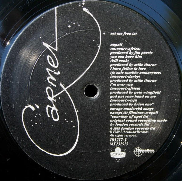 Carmel (2) : Set Me Free (LP, Album)