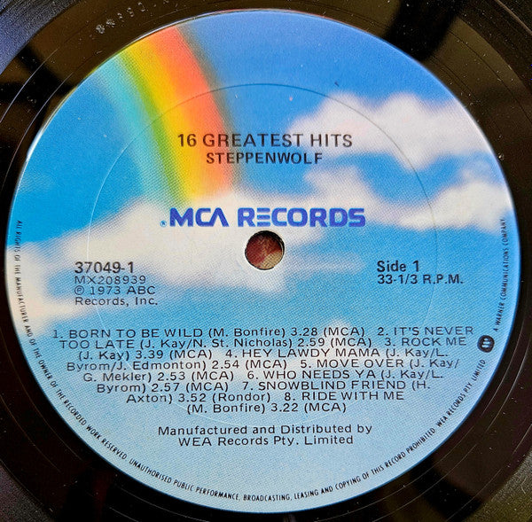 Steppenwolf : 16 Greatest Hits (LP, Comp, RE)