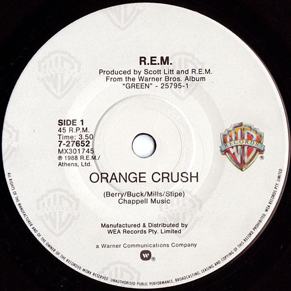 R.E.M. : Orange Crush (7", Single)