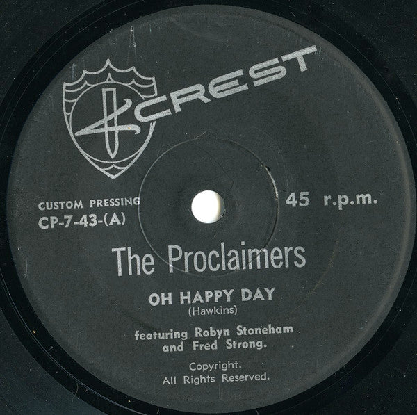 The Proclaimers (3) : Oh Happy Day / The Love (7", Single)