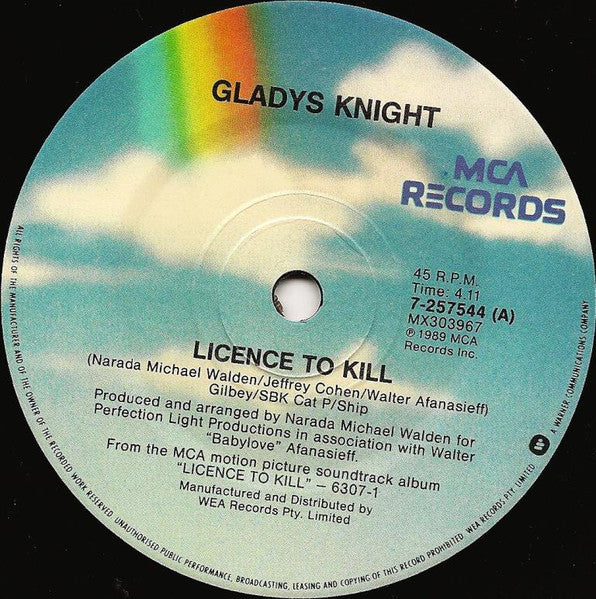 Gladys Knight : Licence To Kill (7", Single)