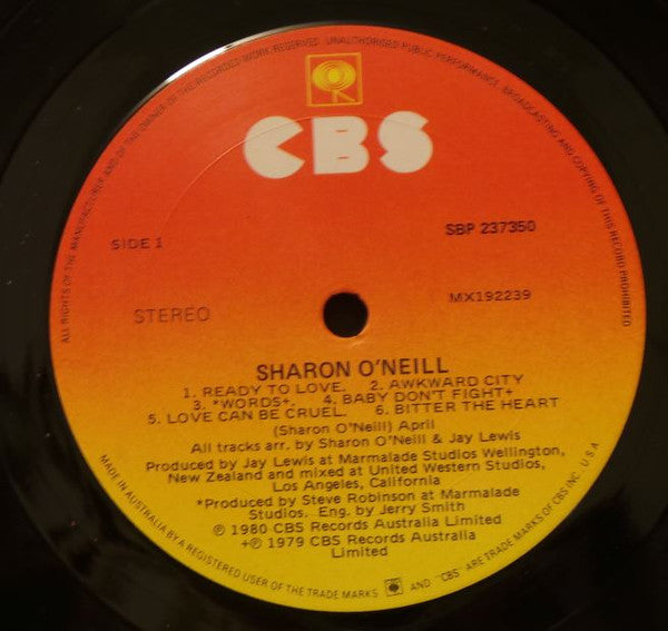 Sharon O'Neill : Sharon O'Neill (LP, Album)