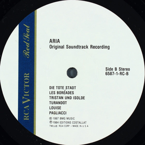 Various : Aria - Original Soundtrack Recording (LP, Album, Comp)