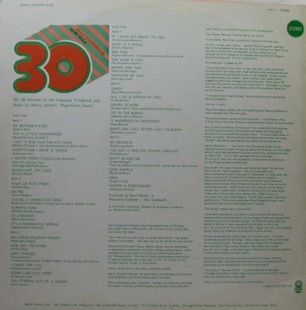 Ella Fitzgerald : 30 By Ella (LP, Album, Club)