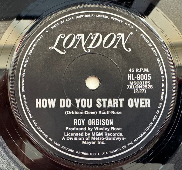 Roy Orbison : Break My Mind (7", Single)