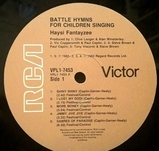 Haysi Fantayzee : Battle Hymns For Children Singing (LP, Album, Gat)