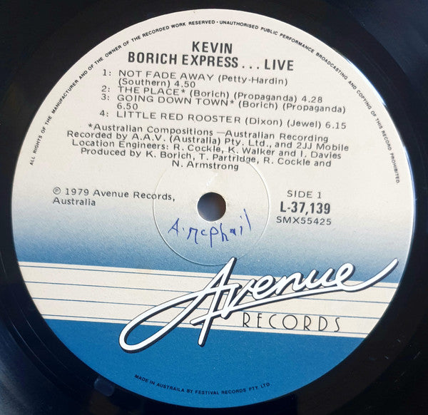 Kevin Borich Express : Live! (LP, Album)