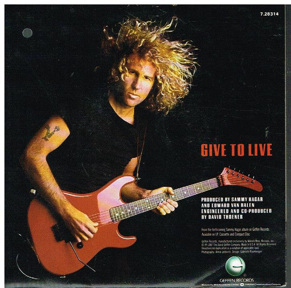 Sammy Hagar : Give To Live (7", Single)