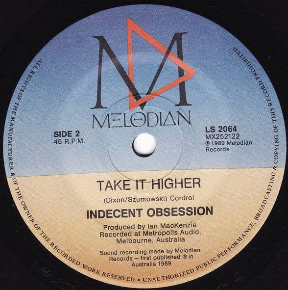 Indecent Obsession : Say Goodbye (7", Single)