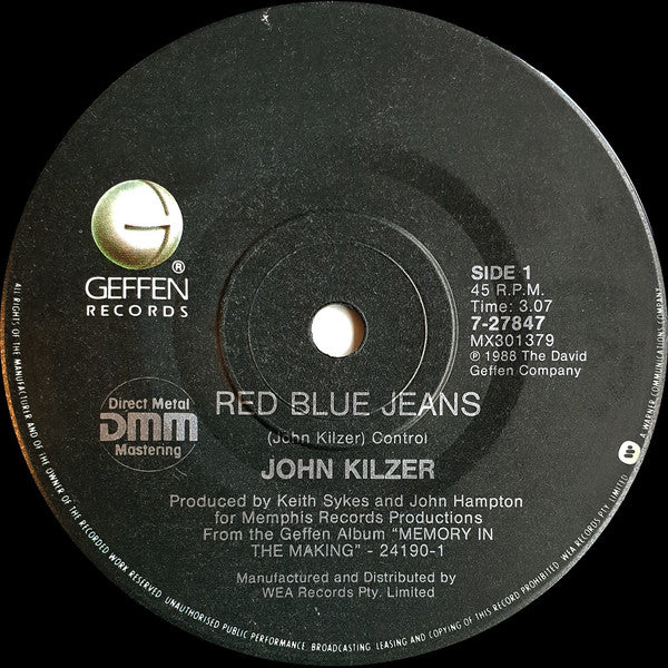 John Kilzer : Red Blue Jeans (7", Single)
