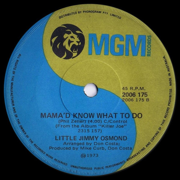 Little Jimmy Osmond : Tweedlee Dee (7", Single)