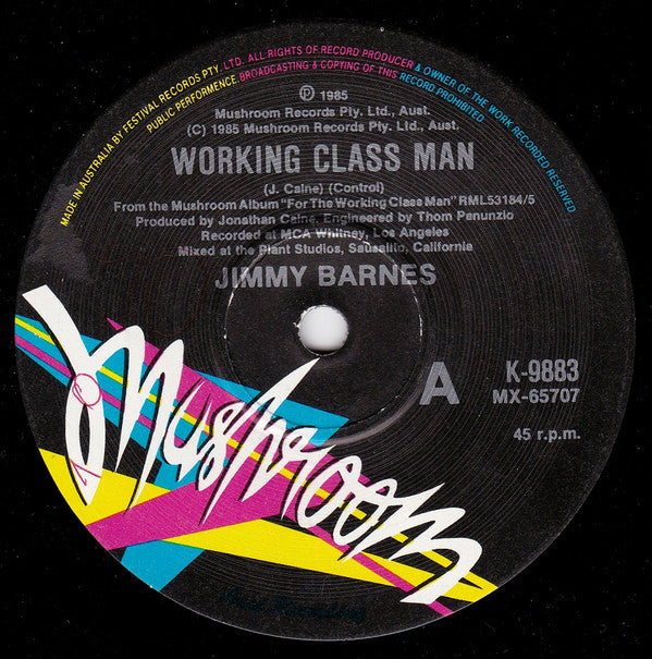 Jimmy Barnes : Working Class Man (7", Single)