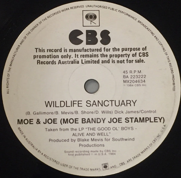 Moe Bandy & Joe Stampley : Where's The Dress (7", Single, Promo)