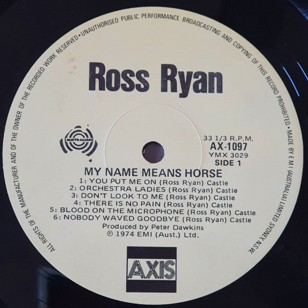 Ross Ryan : ...My Name Means Horse (LP, Album, RE)