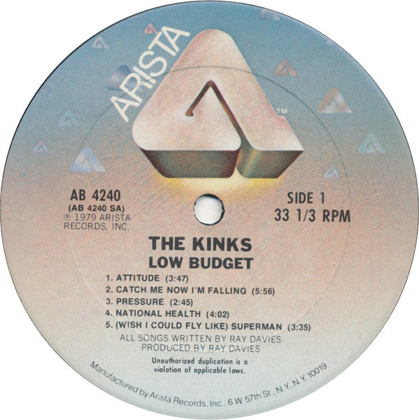 The Kinks : Low Budget (LP, Album, Ter)