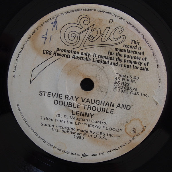 Stevie Ray Vaughan & Double Trouble : Love Struck Baby (7", Promo)