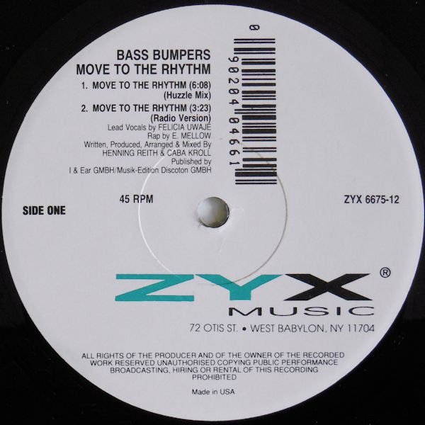 Bass Bumpers : Move To The Rhythm (12", Maxi)