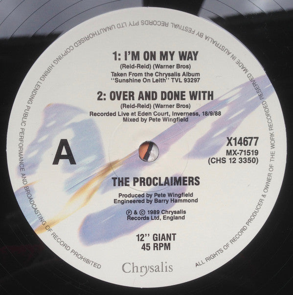 The Proclaimers : I'm On My Way (12", Maxi, Ltd)