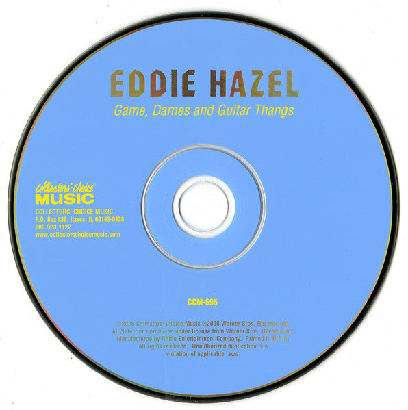 Eddie Hazel : Game, Dames And Guitar Thangs (CD, Album, RE)
