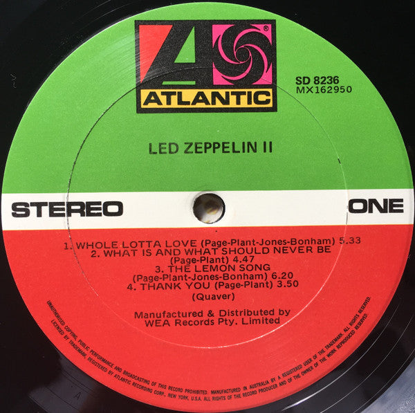 Led Zeppelin : Led Zeppelin II (LP, Album, RE, Gat)