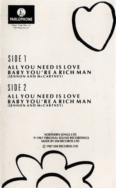 The Beatles : All You Need Is Love (Cass, Single, RE, XDR)