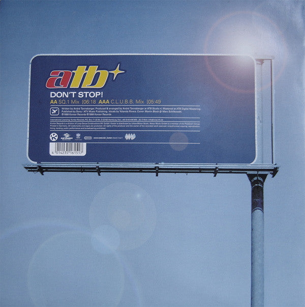 ATB : Don't Stop! (12")