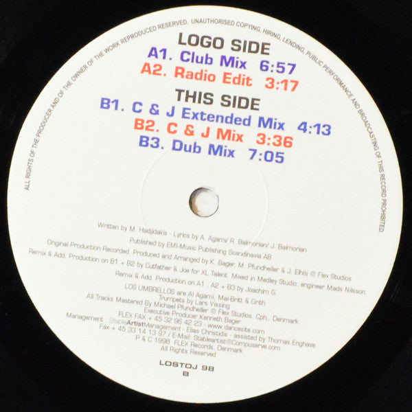 Los Umbrellos : No Tengo Dinero (12", Promo)