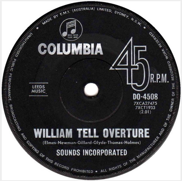 Sounds Incorporated : William Tell Overture (7", Single)