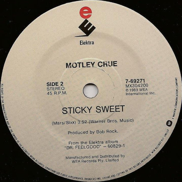 Mötley Crüe : Dr. Feelgood (7", Single)
