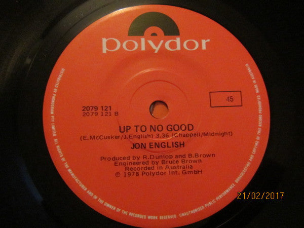 Jon English (3) : Words Are Not Enough (7", Single)