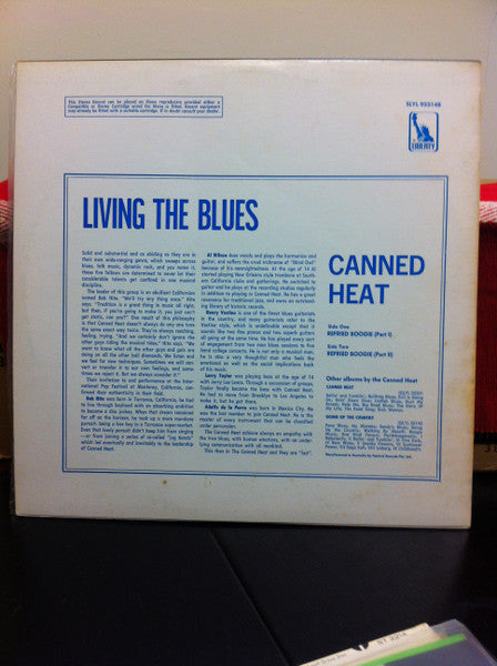 Canned Heat : Living The Blues (LP, Album, RE)