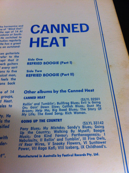 Canned Heat : Living The Blues (LP, Album, RE)