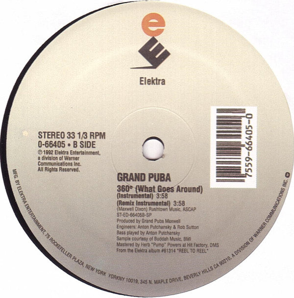 Grand Puba : 360° (What Goes Around) (12", Single, Promo, RE)