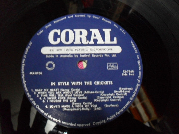 The Crickets (2) : In Style With The Crickets (LP, Album)