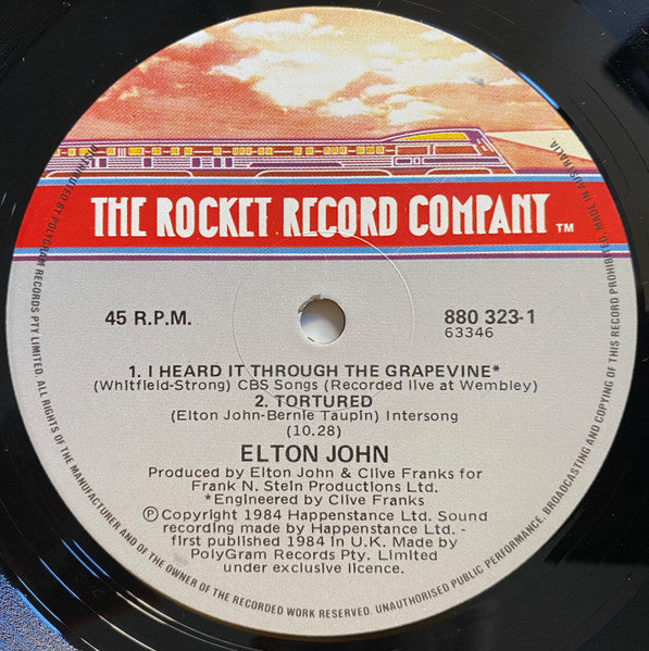 Elton John : Who Wears These Shoes (12", Single, Ltd)