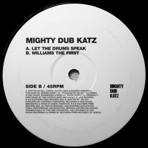 Mighty Dub Katz : Let The Drums Speak (12", Single)