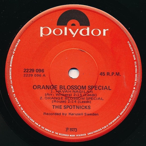 The Spotnicks : Orange Blossom Special (7", EP)