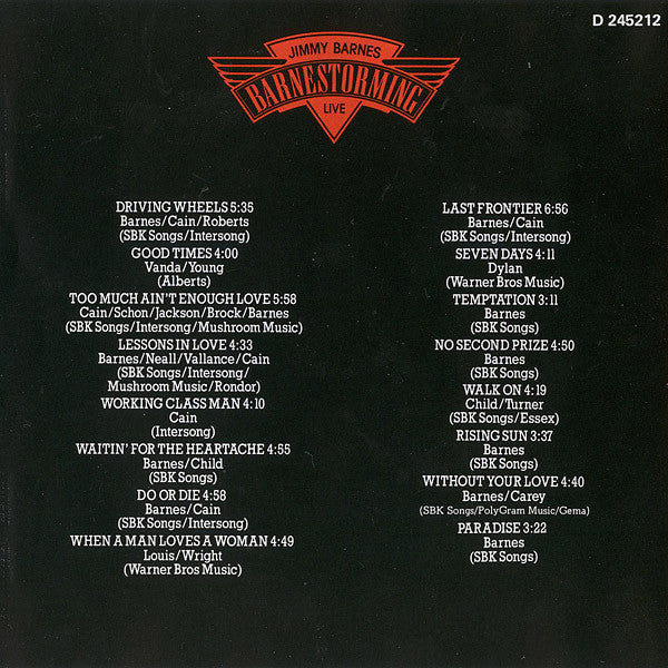 Jimmy Barnes : Barnestorming (CD, Album, RP)
