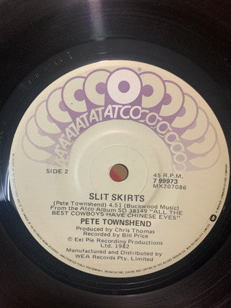 Pete Townshend : Uniforms (7", Single)