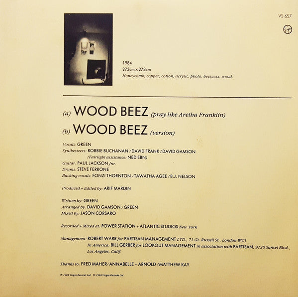 Scritti Politti : Wood Beez (Pray Like Aretha Franklin) (7")