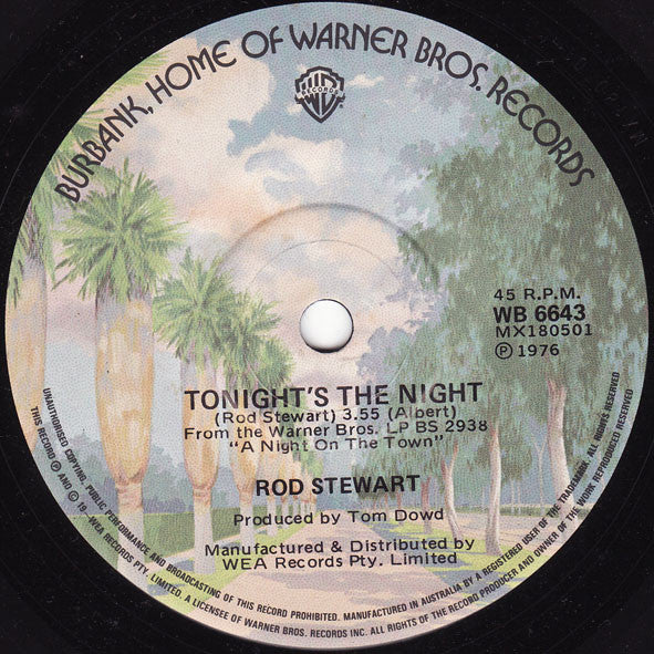 Rod Stewart : Tonight's The Night (7")