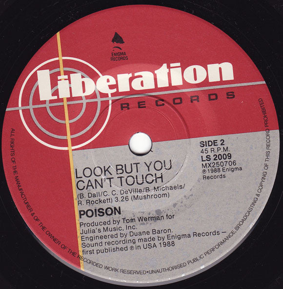 Poison (3) : Nothin' But A Good Time (7", Single)