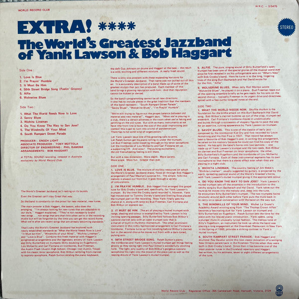 The World's Greatest Jazzband Of Yank Lawson & Bob Haggart : Extra! (LP, Album, Club, RE)
