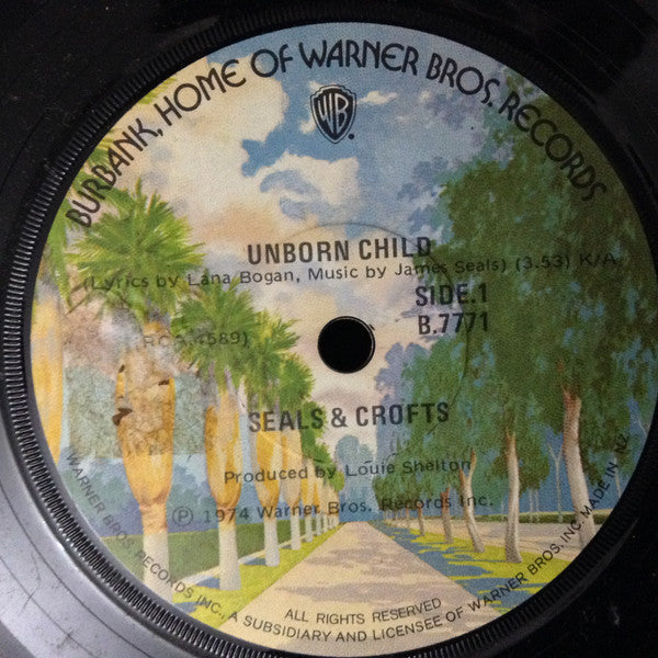 Seals & Crofts : Unborn Child / Ledges (7", Single)