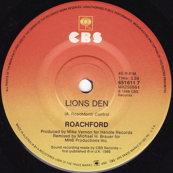 Roachford : Cuddly Toy (7", Single)