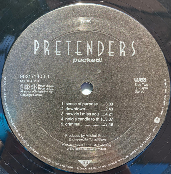The Pretenders : Packed! (LP, Album)