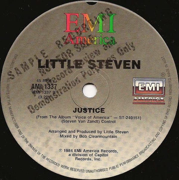 Little Steven : Checkpoint Charlie (7", Single, Promo)