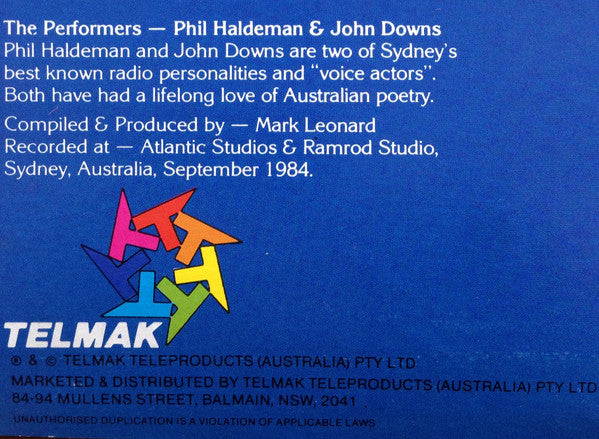 Phil Haldeman & John Downs : Australia The Poems (Record 1) (LP)